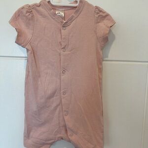 H&M Light Pink Organic Cotton Baby Romper
